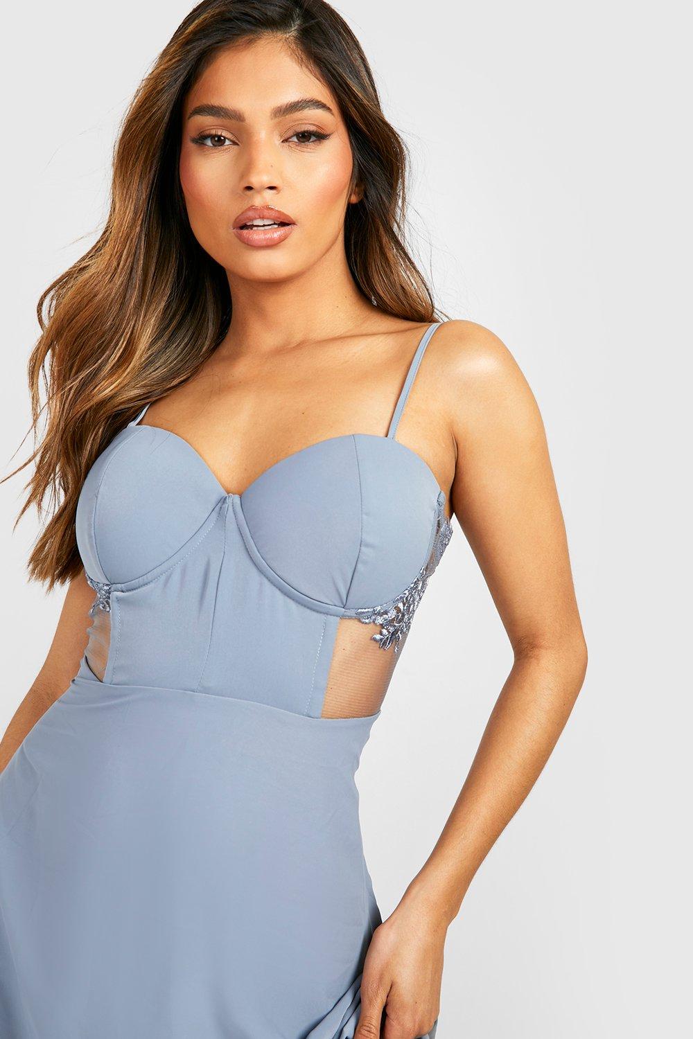 Boohoo robe outlet bleu